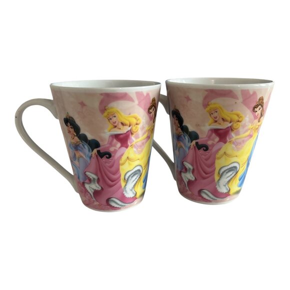Disney Princess Ceramic Mug Set of 2 – Ariel, Snow White, Cinderella, Belle, Aur - Picture 4 of 6